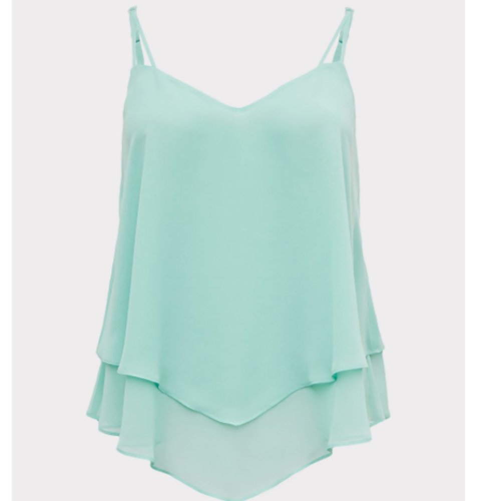 Torrid Jade green size 1 chiffon swing cami